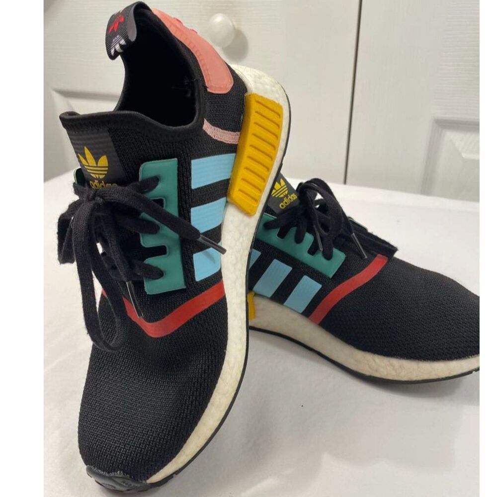 Adidas NMD R1 Rainbow Sneakers Youth US Size 7